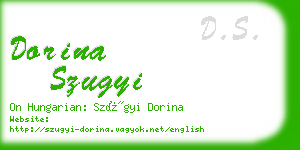 dorina szugyi business card